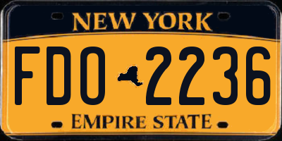 NY license plate FDO2236