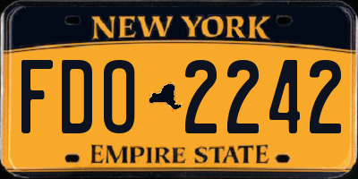 NY license plate FDO2242