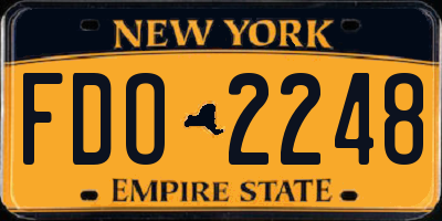 NY license plate FDO2248
