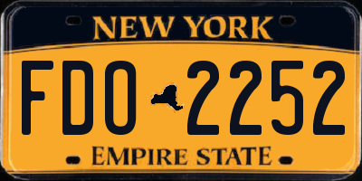 NY license plate FDO2252