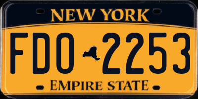 NY license plate FDO2253