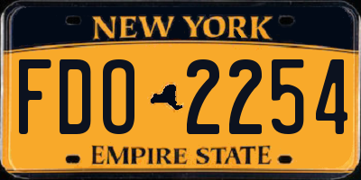 NY license plate FDO2254