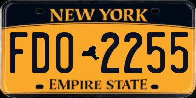 NY license plate FDO2255