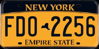 NY license plate FDO2256