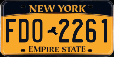 NY license plate FDO2261
