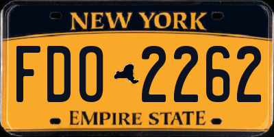 NY license plate FDO2262