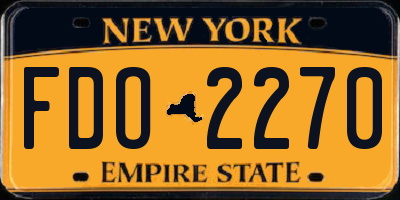 NY license plate FDO2270