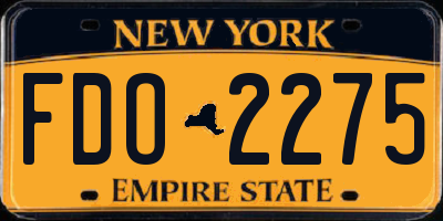 NY license plate FDO2275