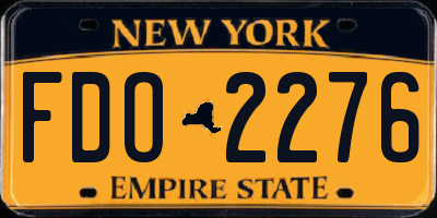 NY license plate FDO2276