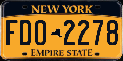NY license plate FDO2278
