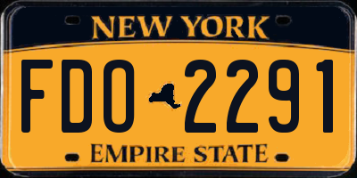 NY license plate FDO2291