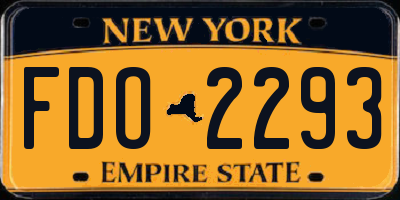 NY license plate FDO2293