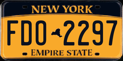 NY license plate FDO2297