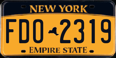 NY license plate FDO2319
