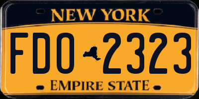 NY license plate FDO2323