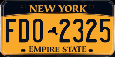 NY license plate FDO2325