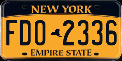 NY license plate FDO2336