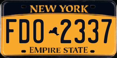 NY license plate FDO2337