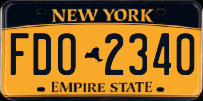 NY license plate FDO2340