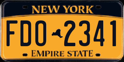 NY license plate FDO2341