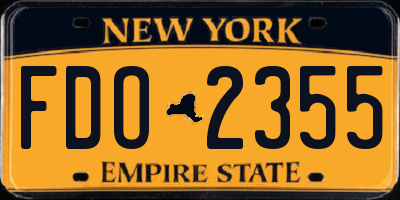 NY license plate FDO2355