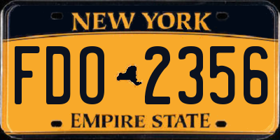 NY license plate FDO2356