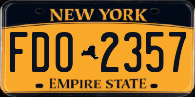 NY license plate FDO2357