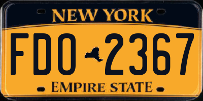 NY license plate FDO2367