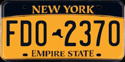 NY license plate FDO2370