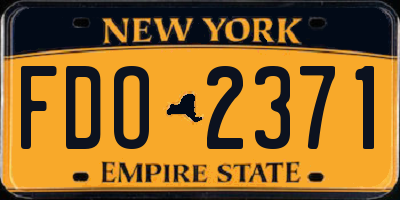 NY license plate FDO2371