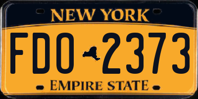 NY license plate FDO2373