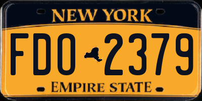 NY license plate FDO2379