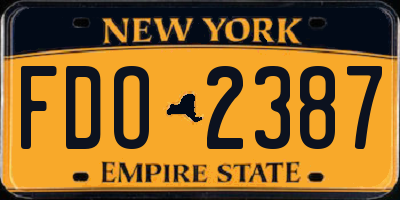 NY license plate FDO2387