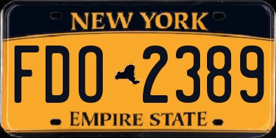 NY license plate FDO2389