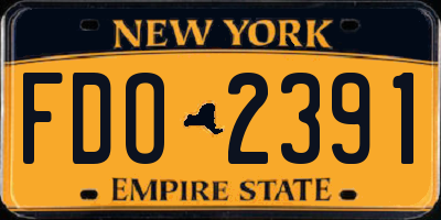 NY license plate FDO2391