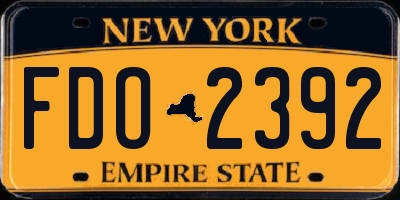 NY license plate FDO2392