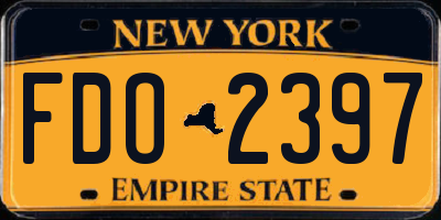 NY license plate FDO2397