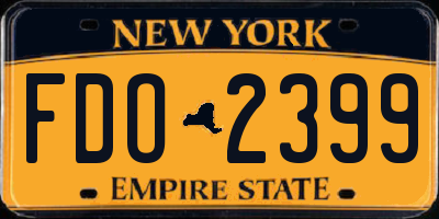 NY license plate FDO2399