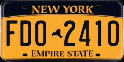 NY license plate FDO2410