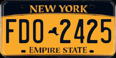 NY license plate FDO2425