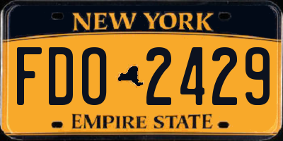 NY license plate FDO2429