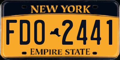 NY license plate FDO2441