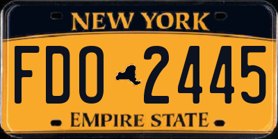 NY license plate FDO2445