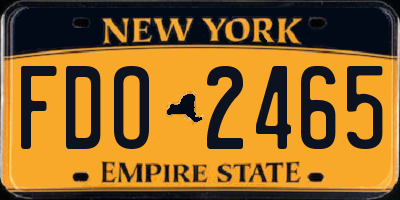 NY license plate FDO2465