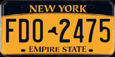 NY license plate FDO2475