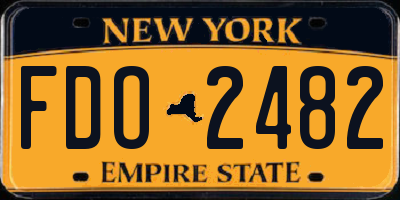 NY license plate FDO2482