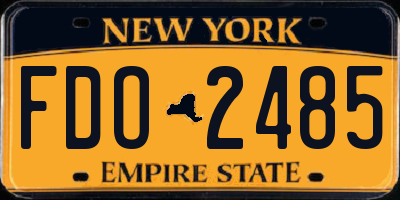 NY license plate FDO2485