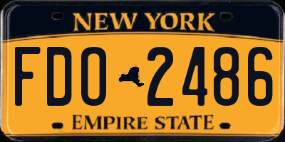 NY license plate FDO2486