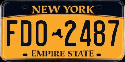 NY license plate FDO2487