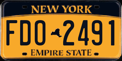 NY license plate FDO2491